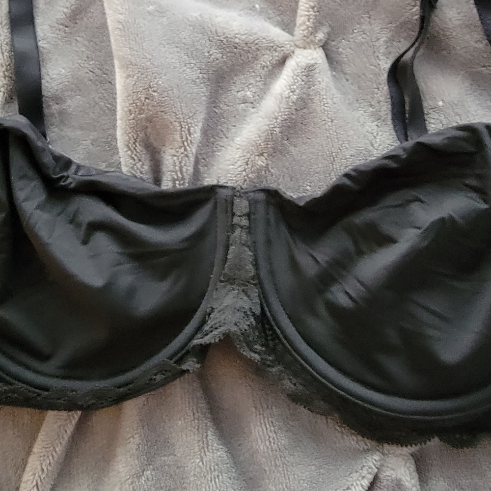 VS Black demi bra with lace back strap